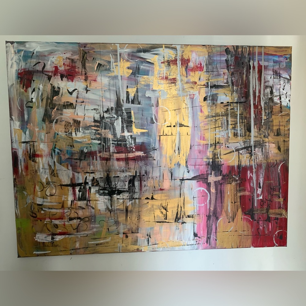 Original Abstract modern acrylic canvas